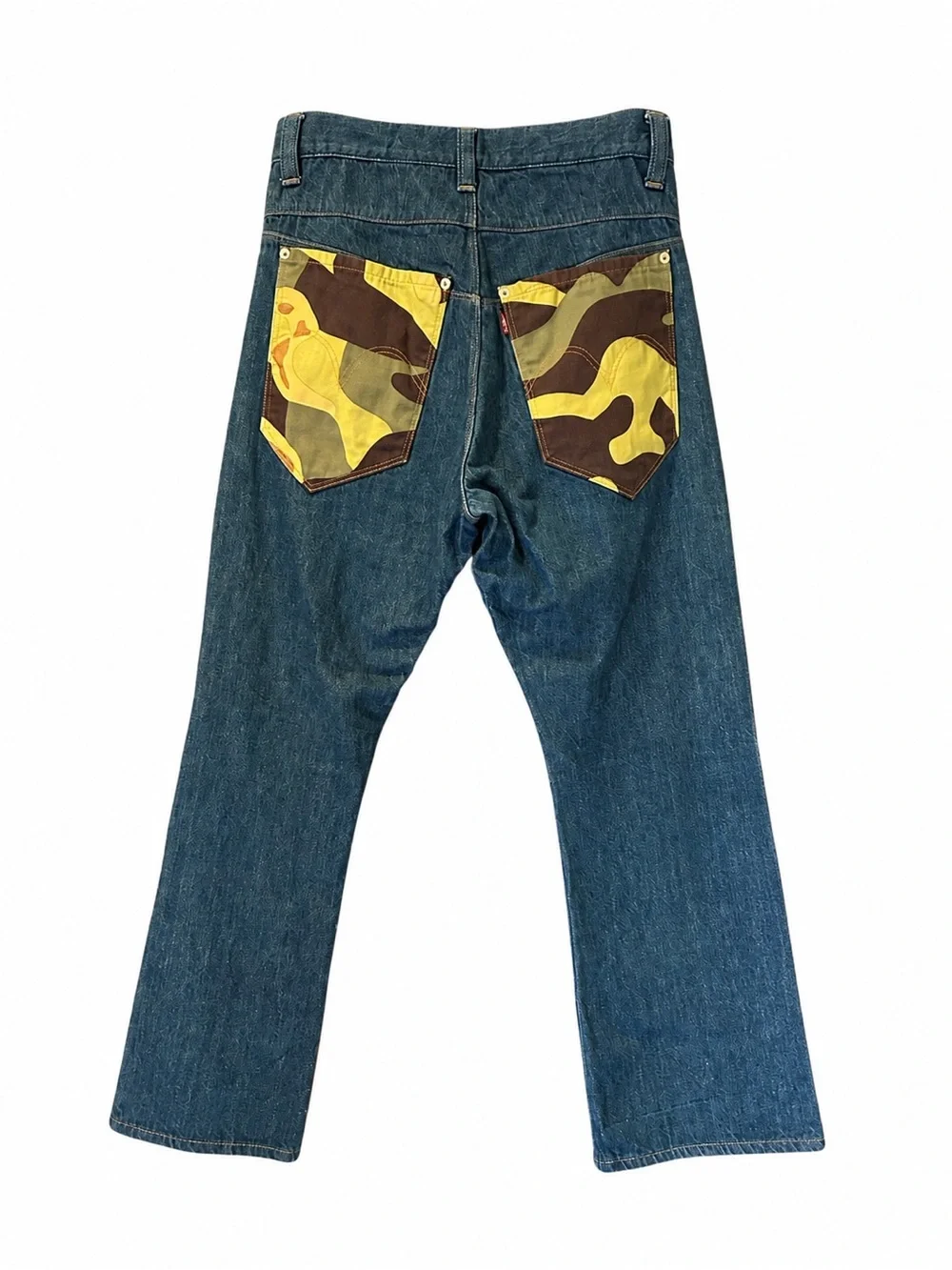 Junya Watanabe MAN x Levi's Camo Pocket Denim Jeans Indigo Blue Japan‎ Size XS
